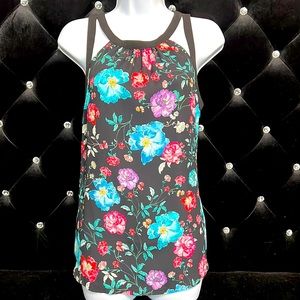 Express Dressy Floral Tank Top